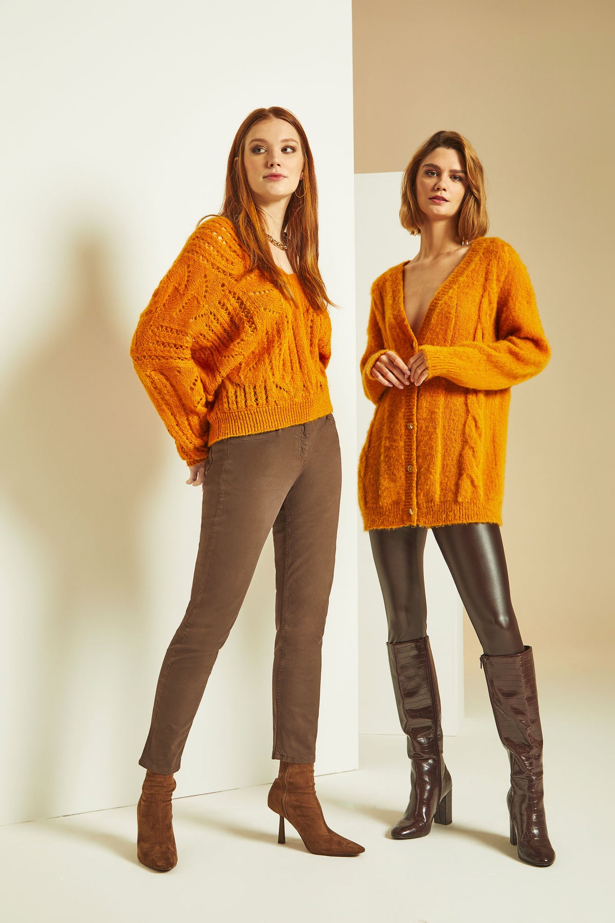 Cable knit cardigan