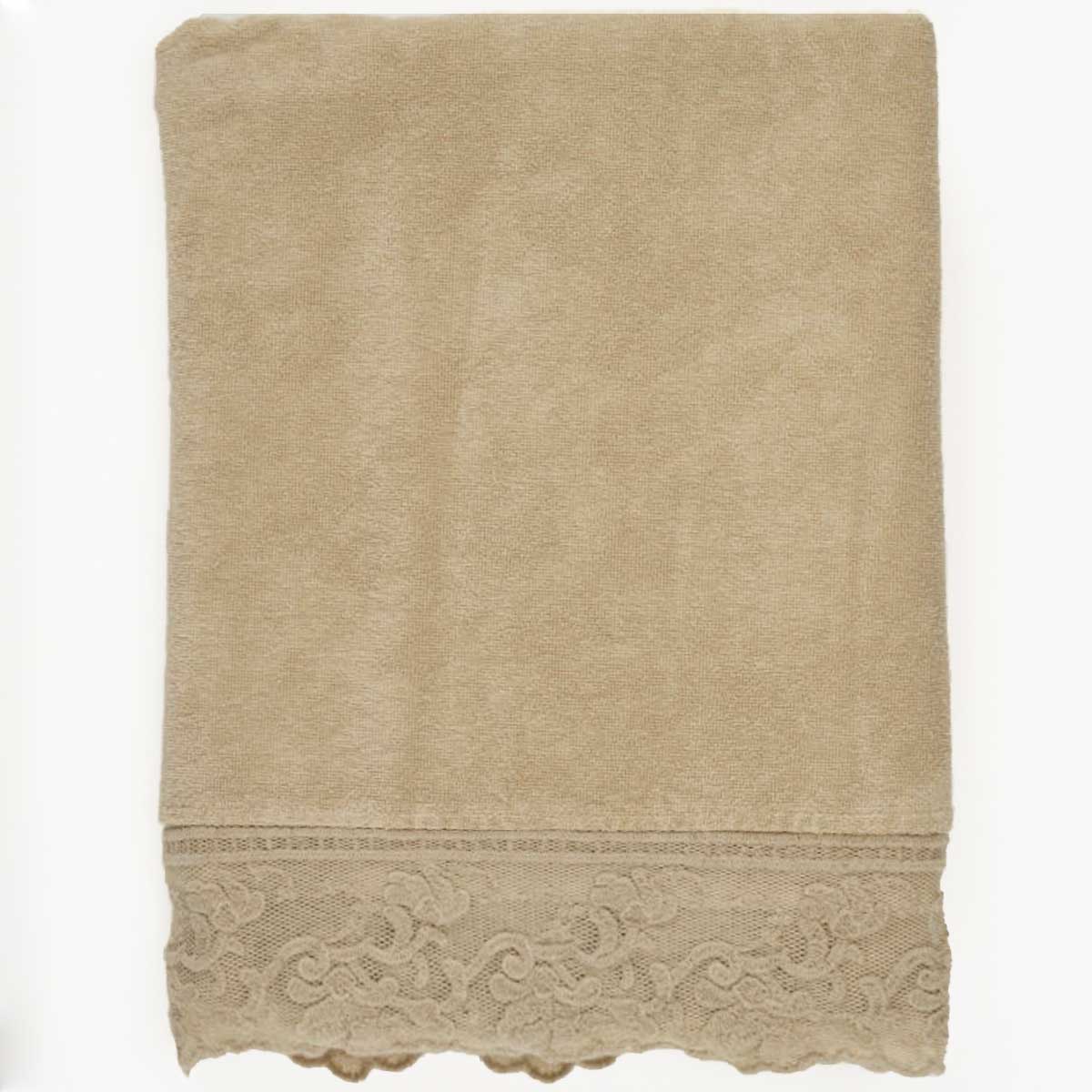 Coral Lace Terry Shower Towel * LAST PIECE