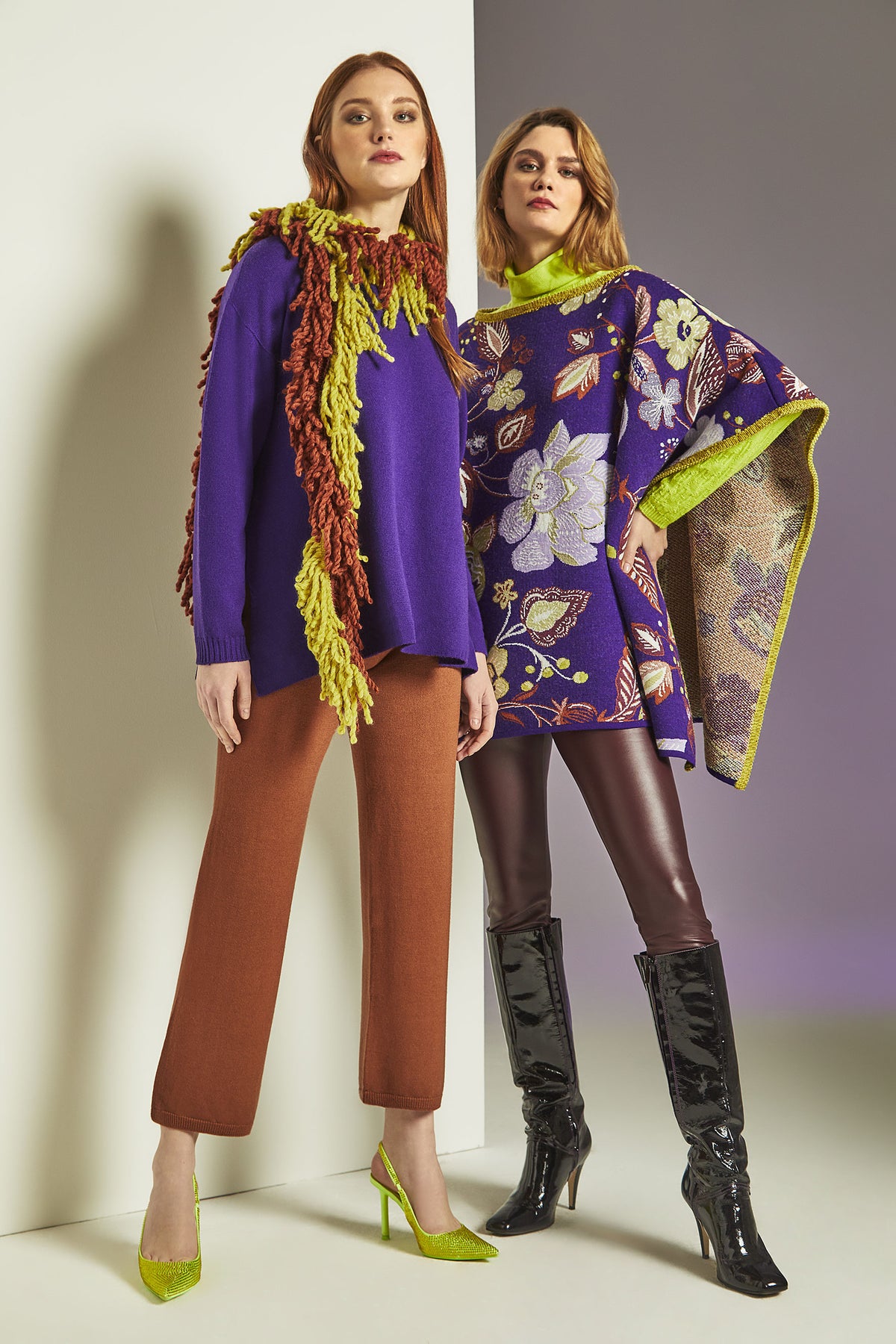 Wide-leg wool trousers