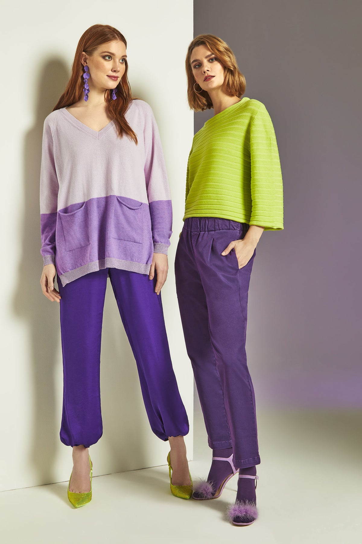 Ribbed top with 3/4 sleeves