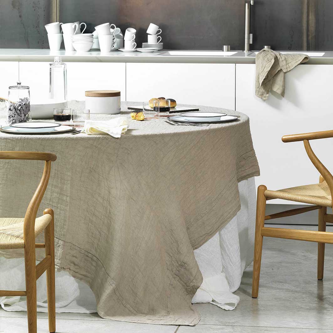 Pair of waxed linen placemats