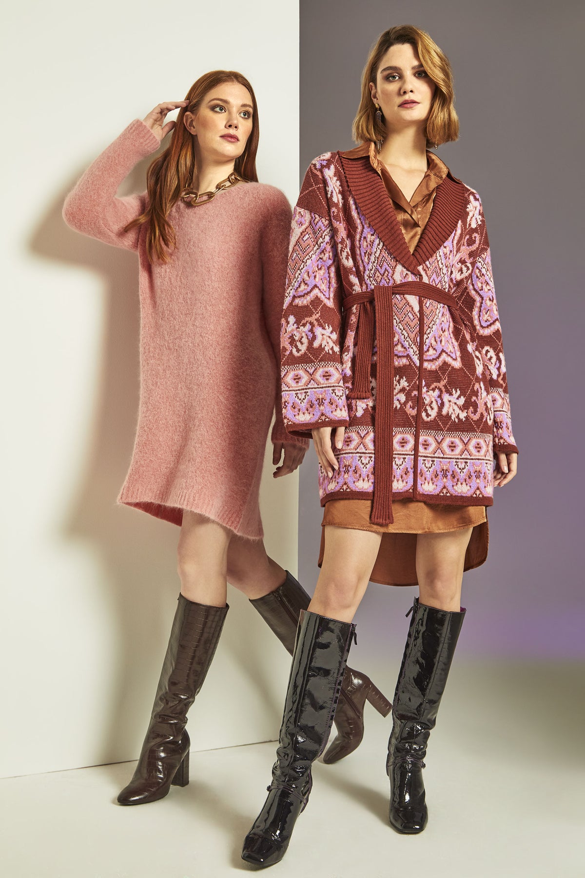 Alpaca long sweater