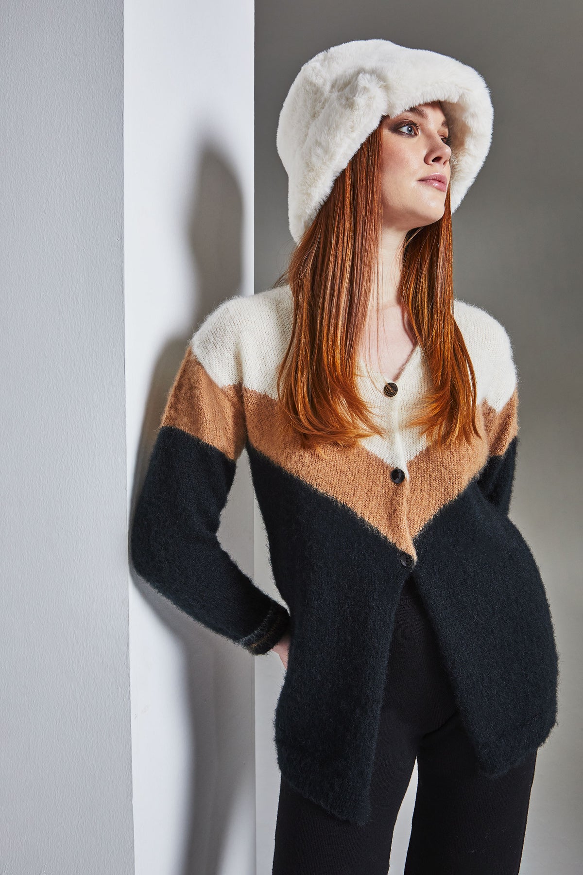 Intarsia cardigan