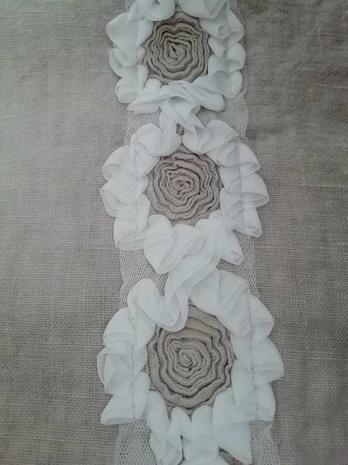 linen pillowcase with peonies