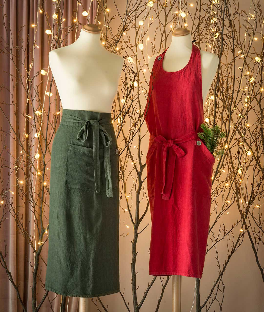 Low-waisted apron