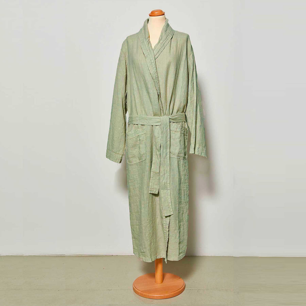 Accappatoio unisex in lino sciallato
