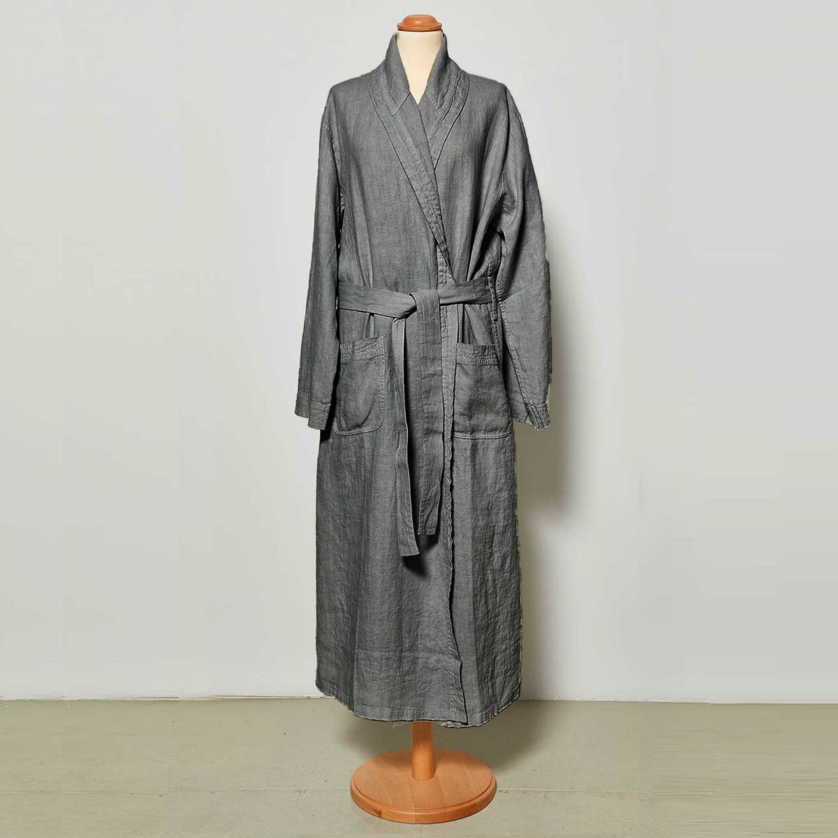 Accappatoio unisex in lino sciallato