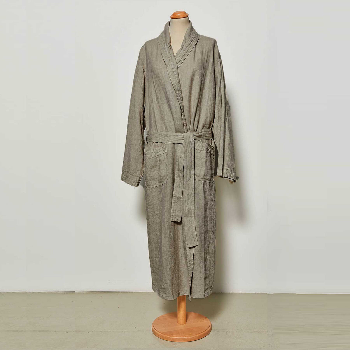 Accappatoio unisex in lino sciallato