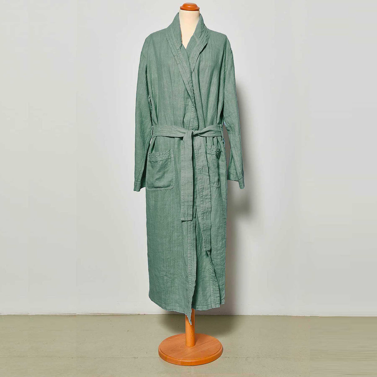 Accappatoio unisex in lino sciallato