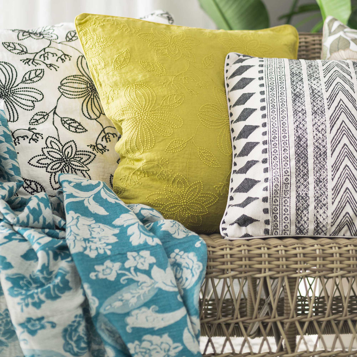 Ethnic design furnishing pillowcase * available while supplies last