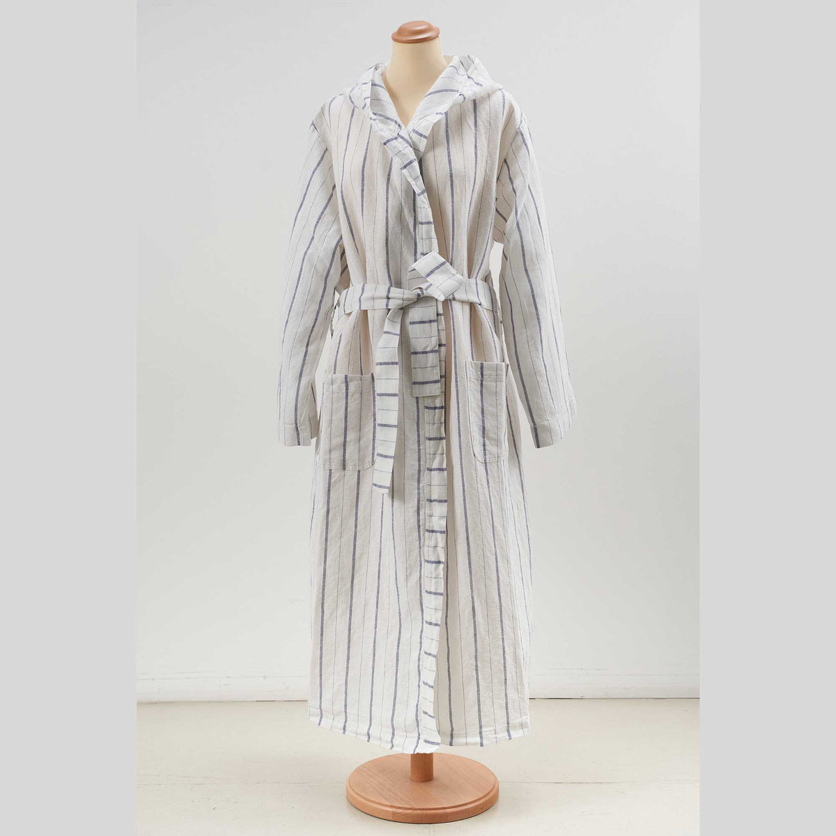 Linee unisex bathrobe with hood