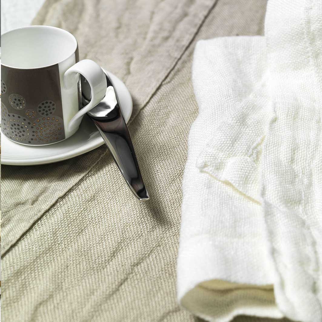 Pair of waxed linen placemats