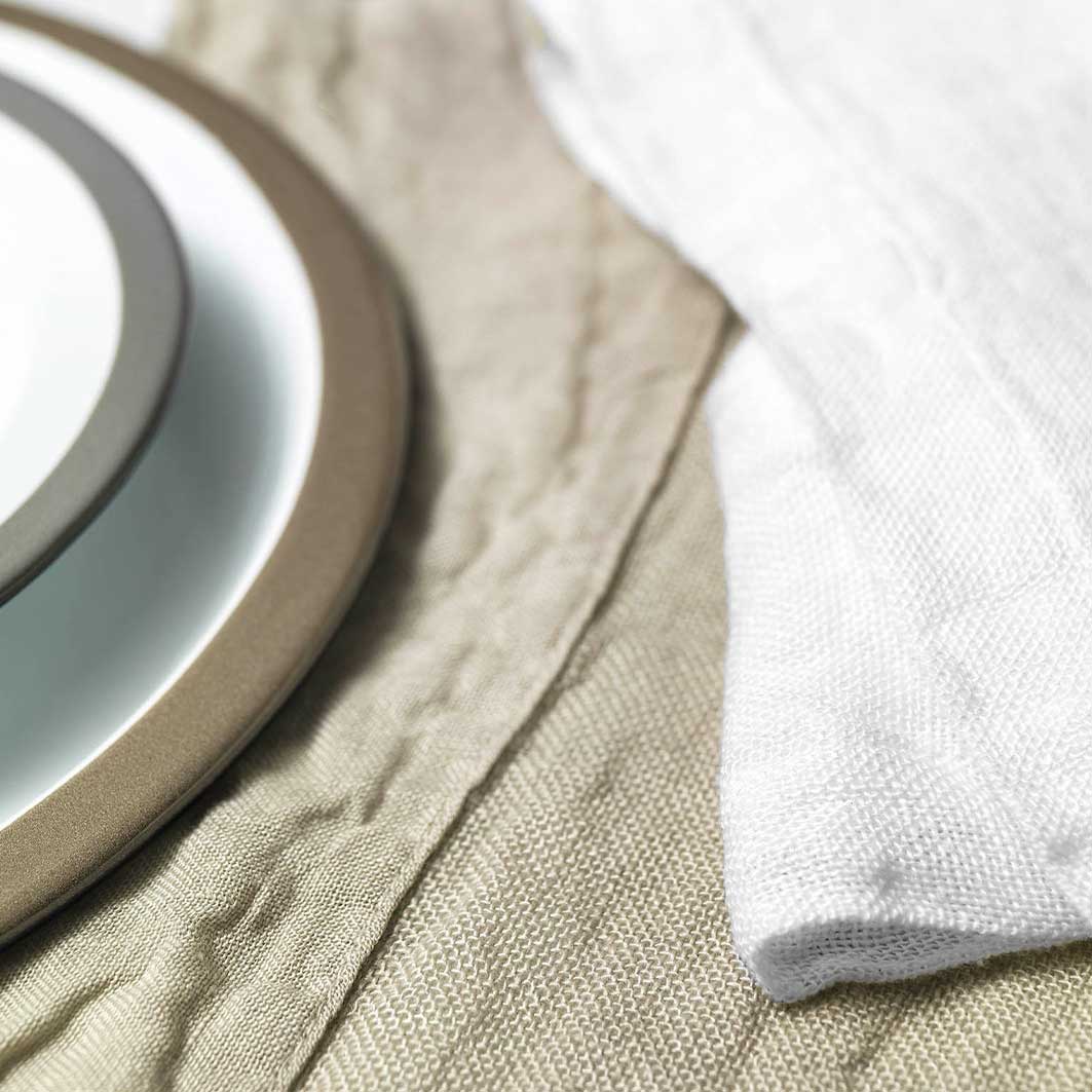 Pair of waxed linen placemats