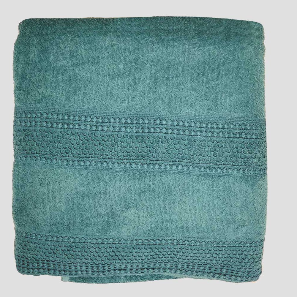 Terry shower towel with mesh embroidery * while stocks last