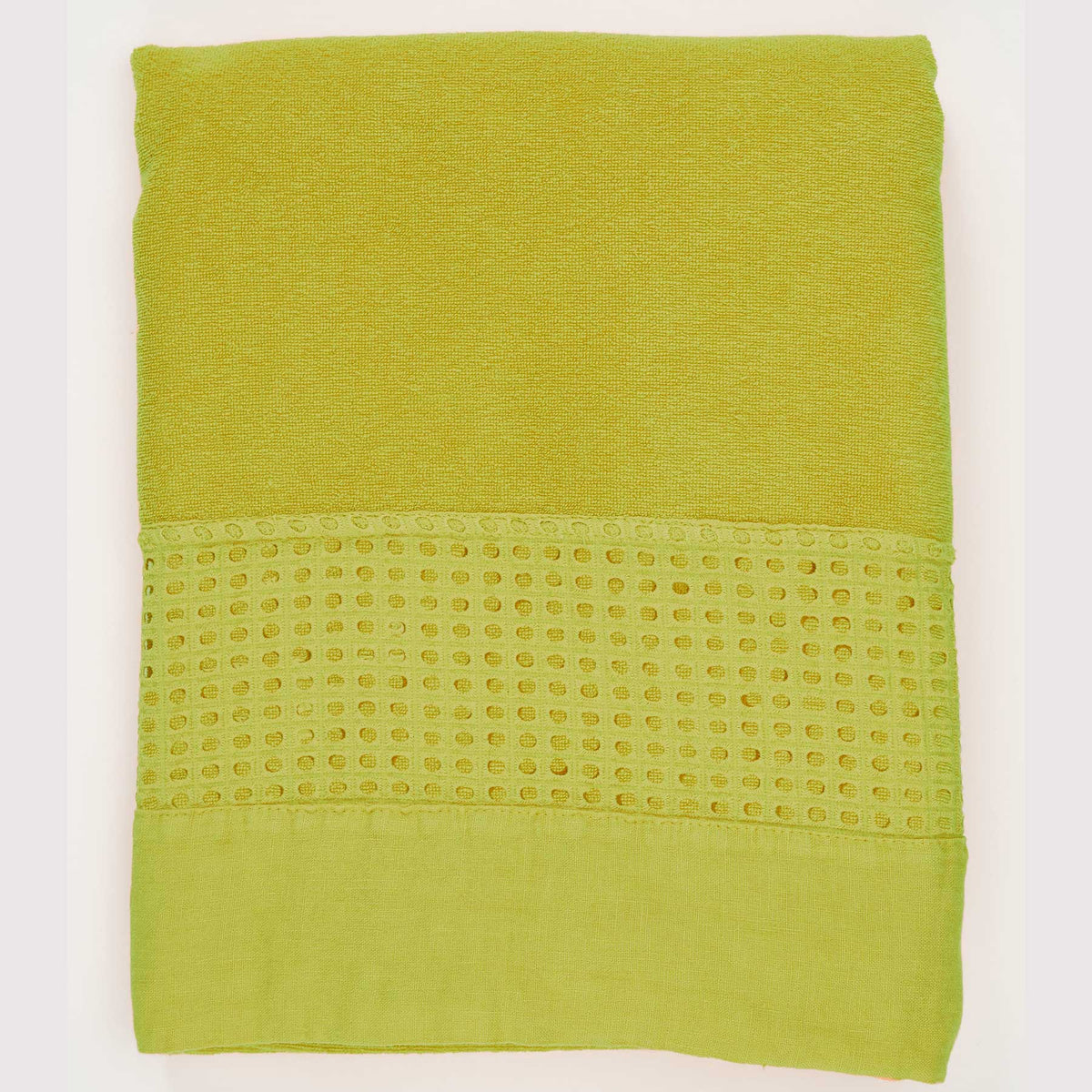 Terry shower towel with square embroidery * while stocks last
