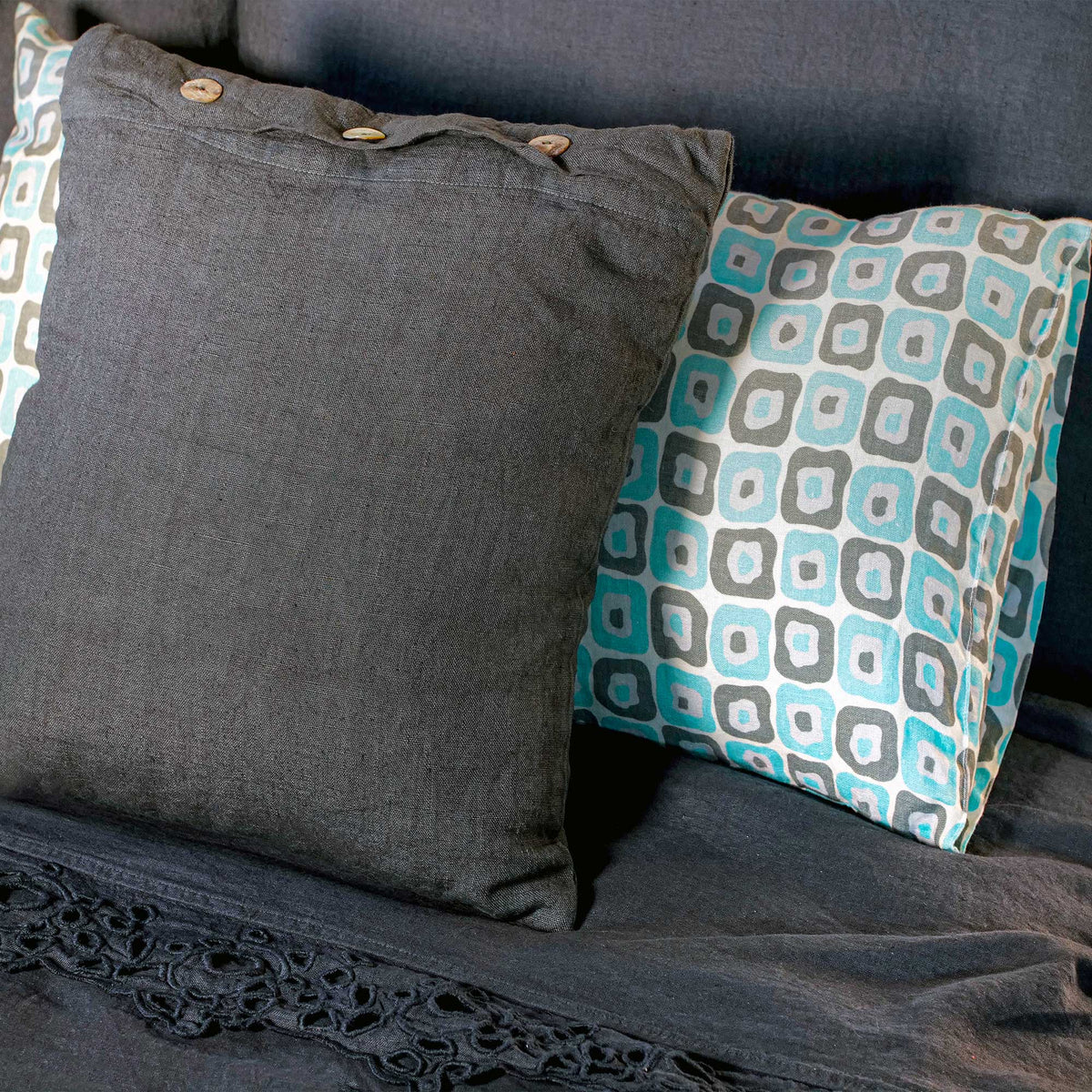 Pop print linen furnishing cushion cover * available while stocks last