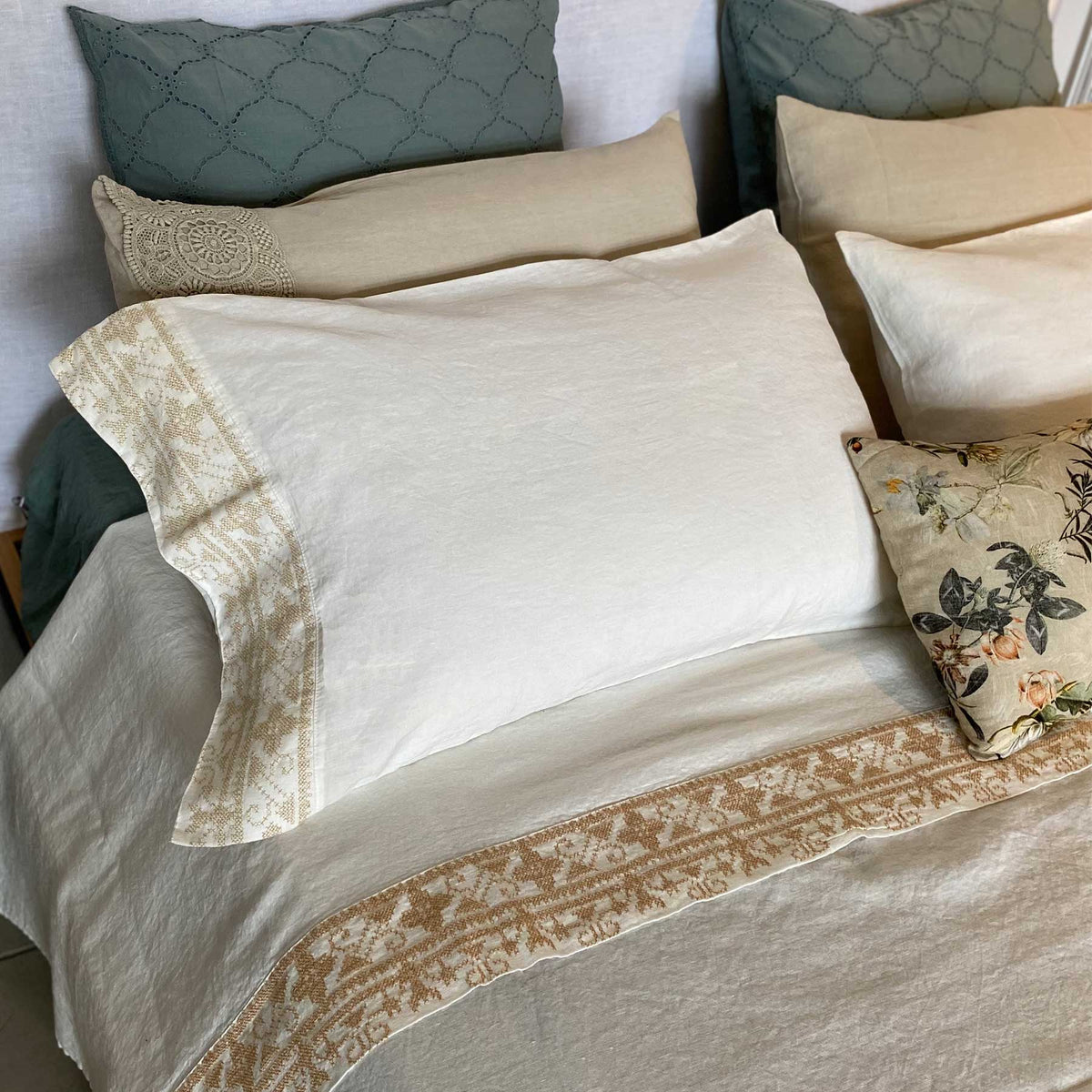 Double top sheet Cross stitch