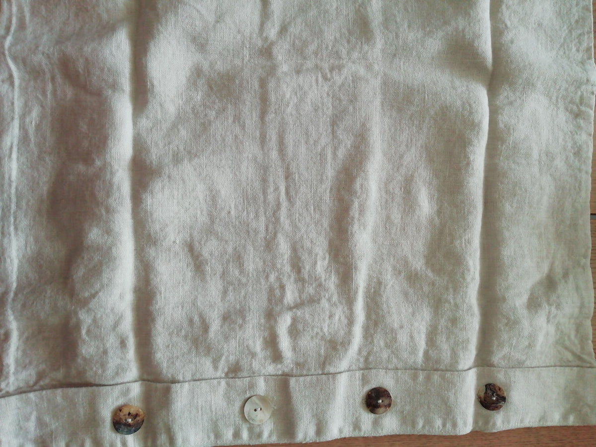 linen pillowcase with peonies
