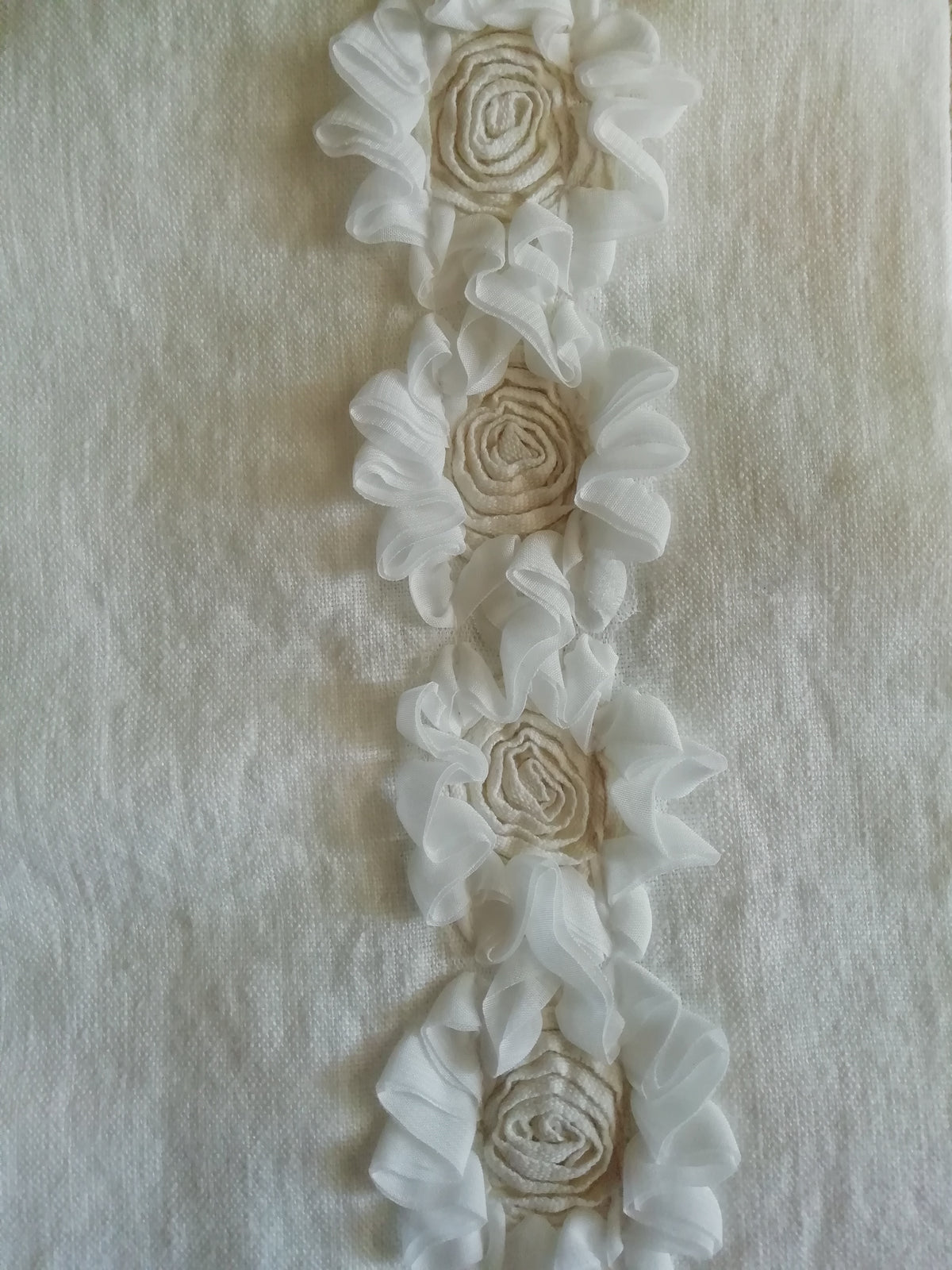 linen pillowcase with peonies