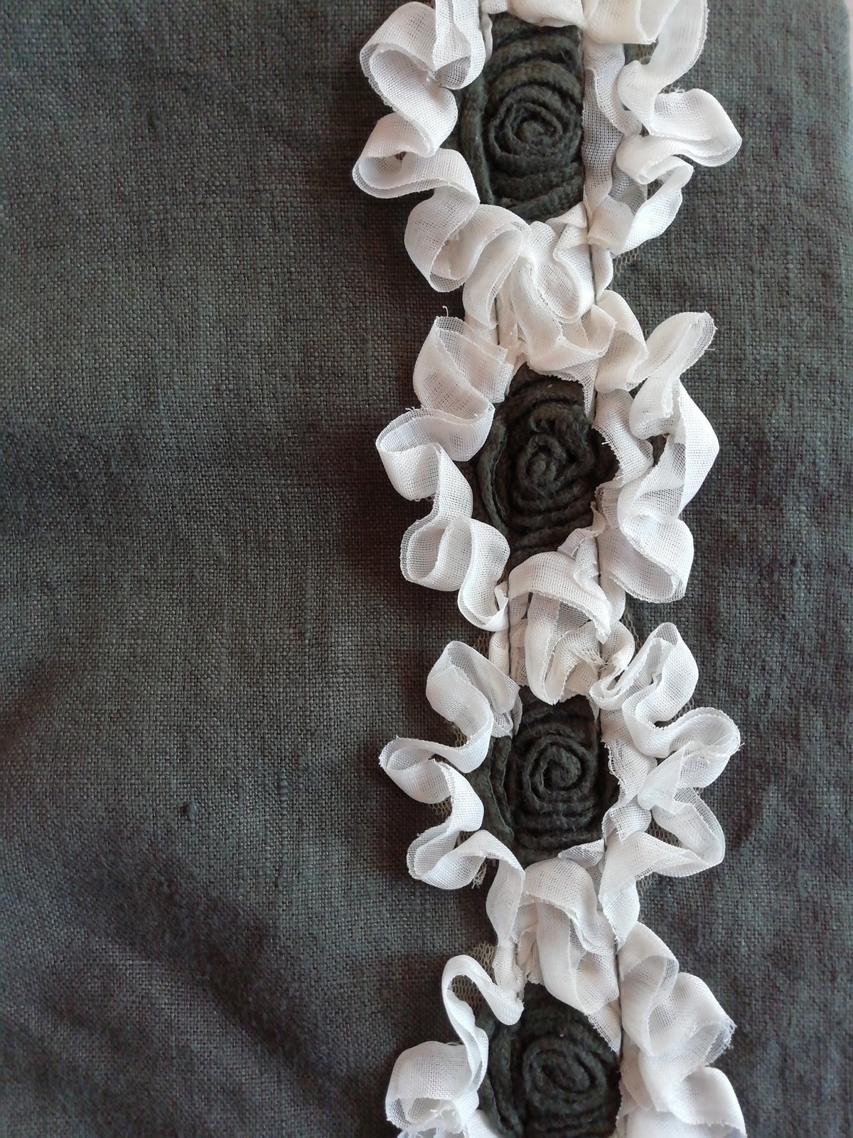linen pillowcase with peonies