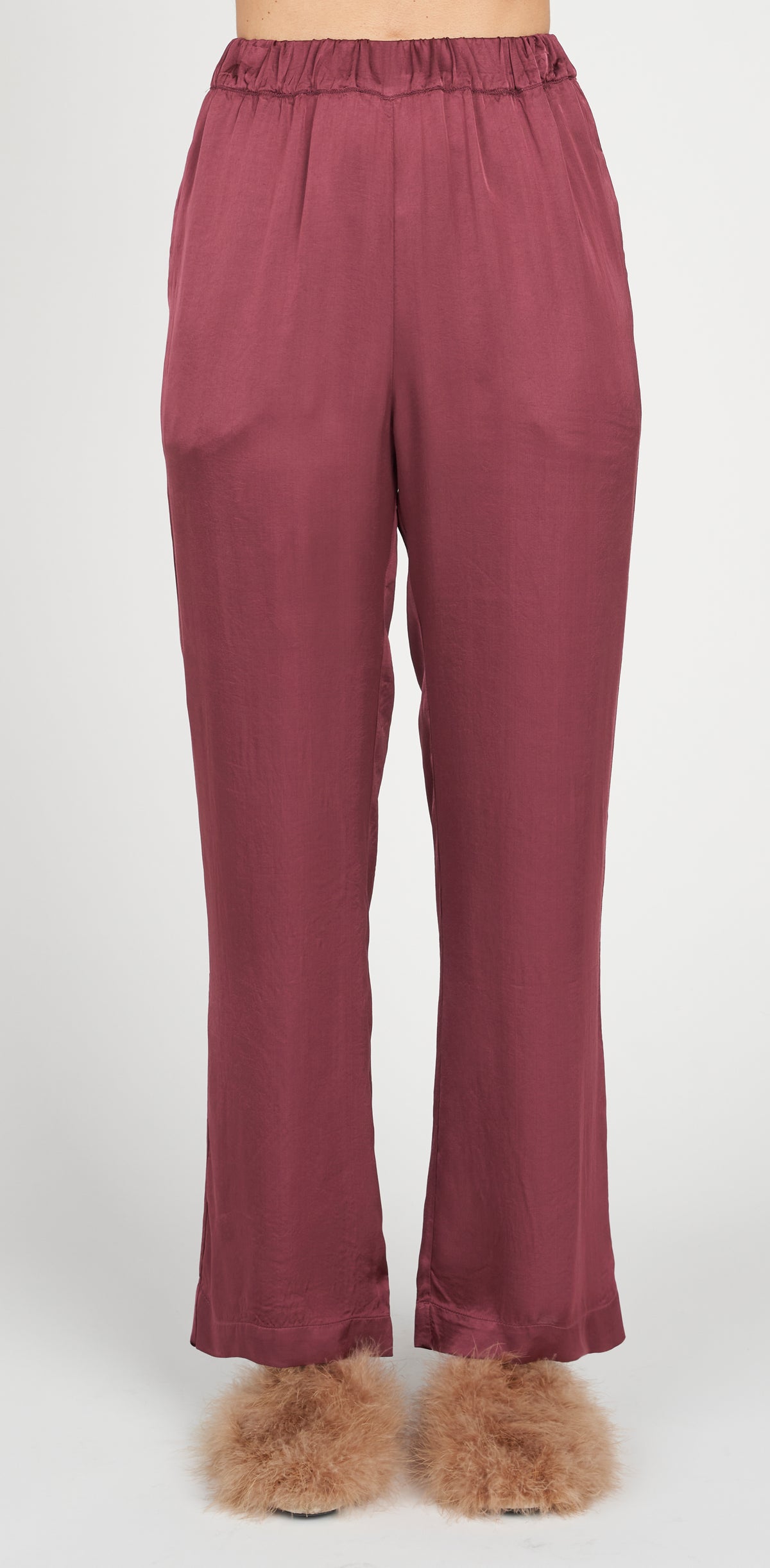 Wide leg viscose trousers