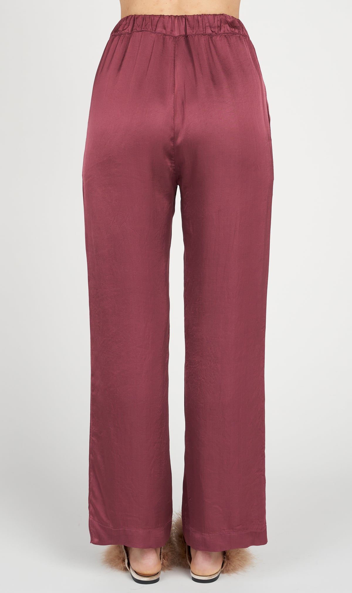 Wide leg viscose trousers