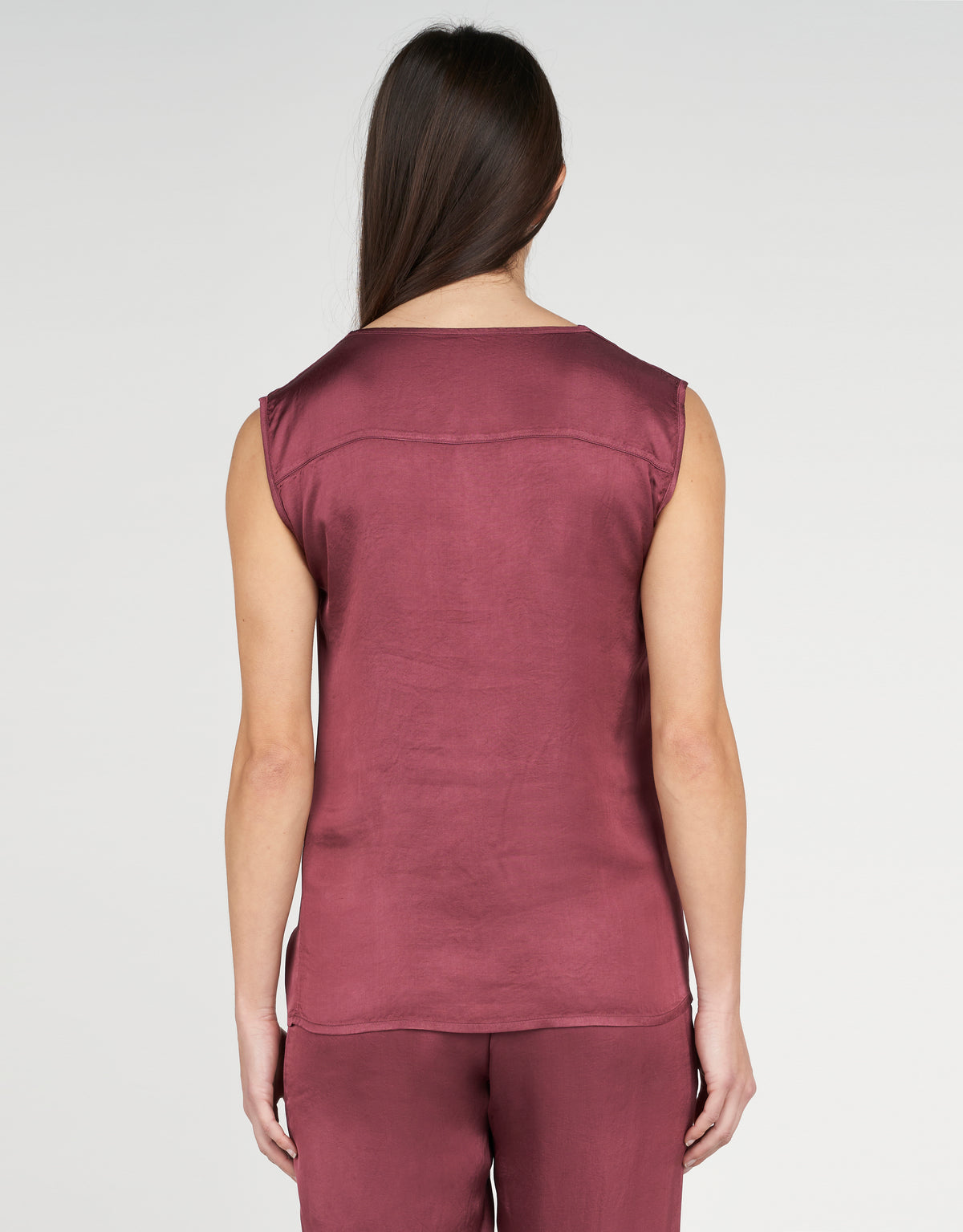 Draped cowl neck top