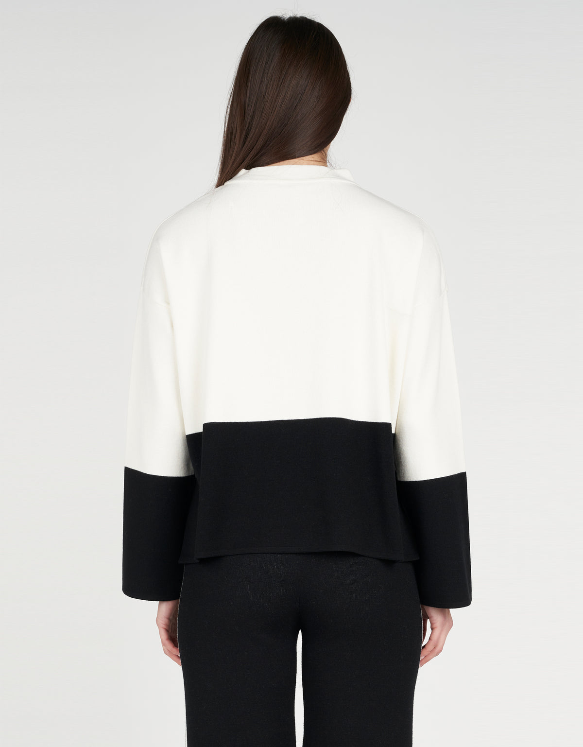 Two-tone viscose jumper