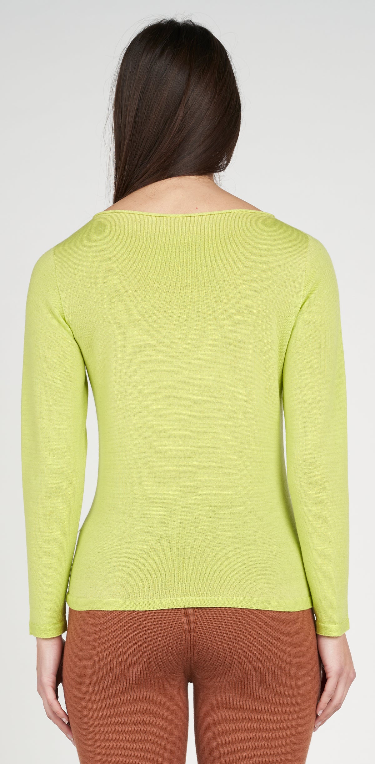 Boat neck slim fit top
