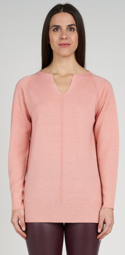 Maglia scollo goccia