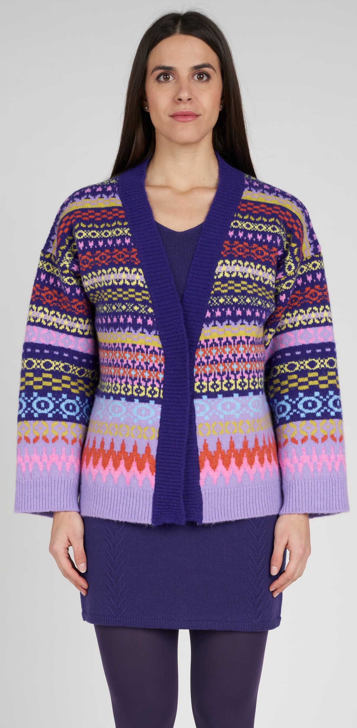 Chevron pattern cardigan
