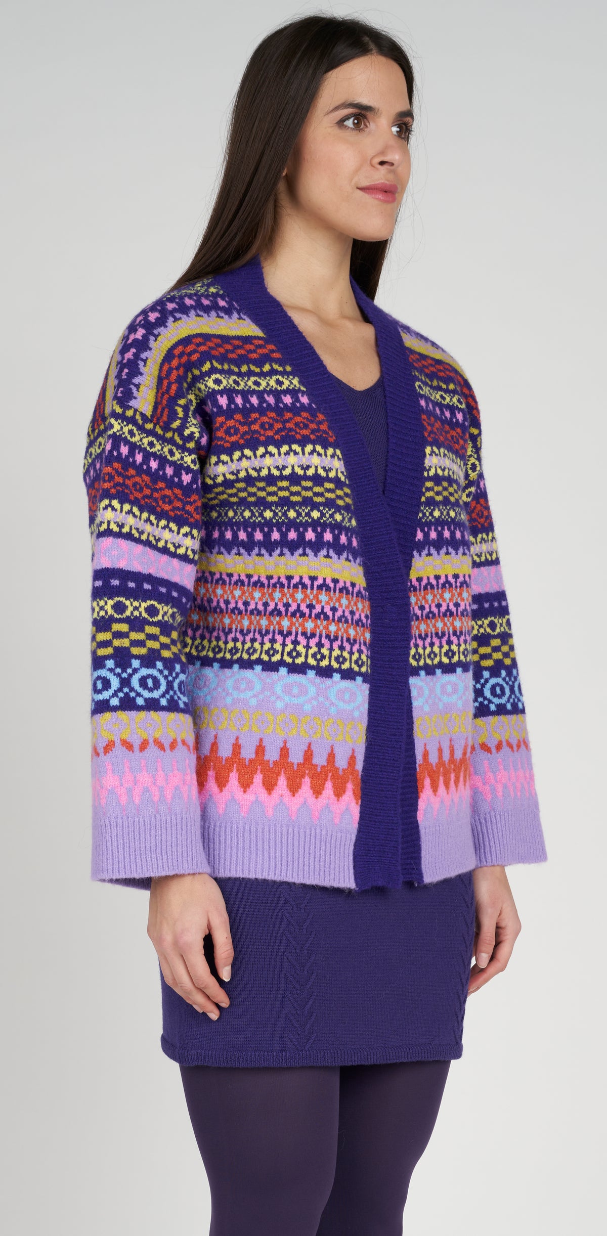Chevron pattern cardigan