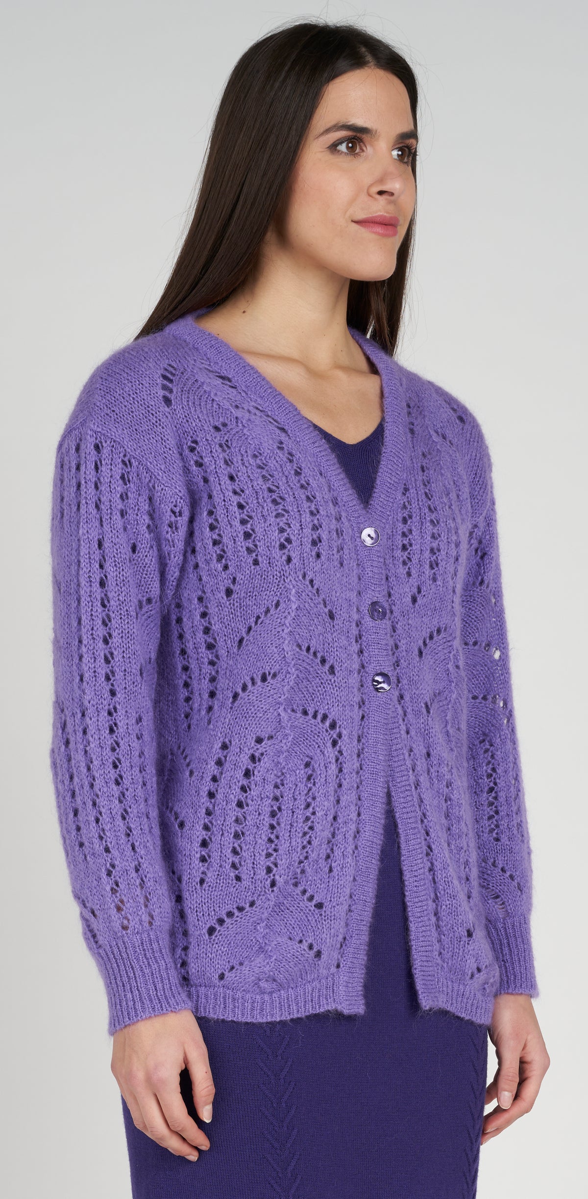 Openwork cardigan